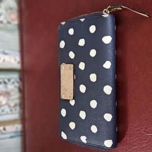 Kate Spade Navy Polka Dot Wallet